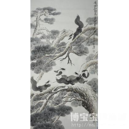 王庆勇《凌风知劲节》 类别: 国画花鸟作品